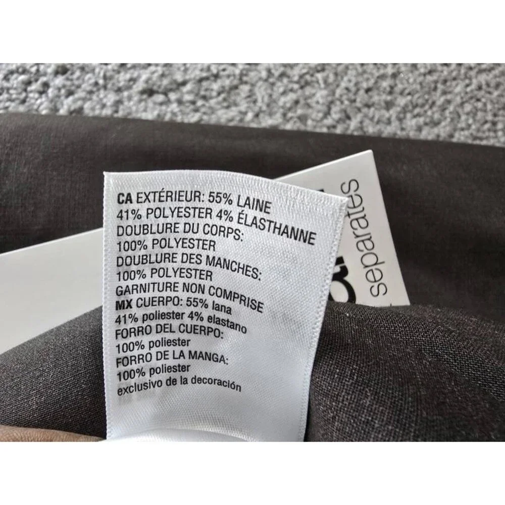 Bar III Slim-Fit Wool-Blend Suit Separate Jacket Men's 38R Brown Button Closure